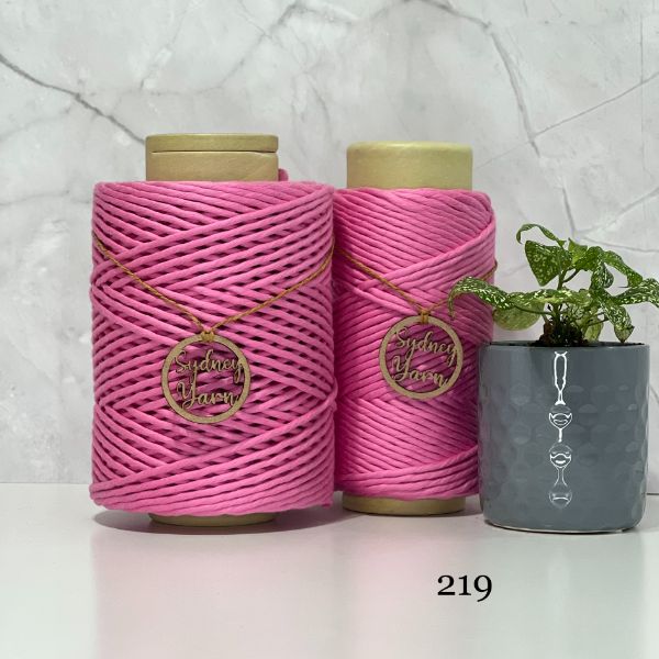 219-POWER PINK 5mm Premium Coloured String - Sydney Yarn