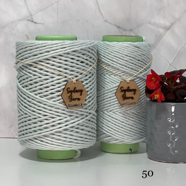 50-MINT MACAROON 4mm Premium Coloured String - Sydney Yarn