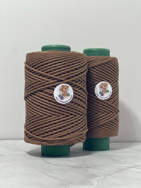 152-ALMOND 4mm Premium Coloured Rope - Sydney Yarn